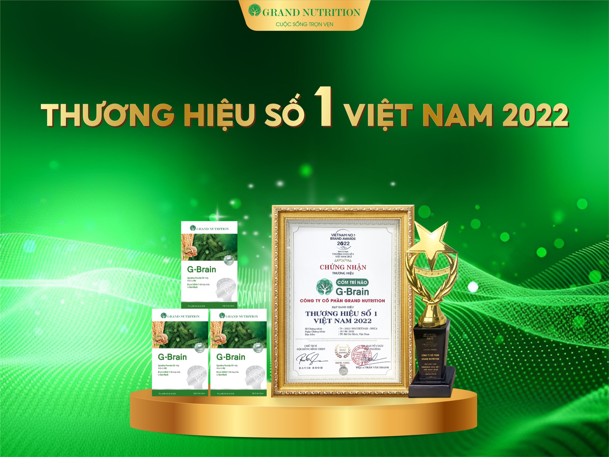 Thực phẩm bảo vệ sức khỏe G-Brain của Grand Nutrition - Thương hiệu Cốm trí não số 1 Việt Nam 2022 - 1