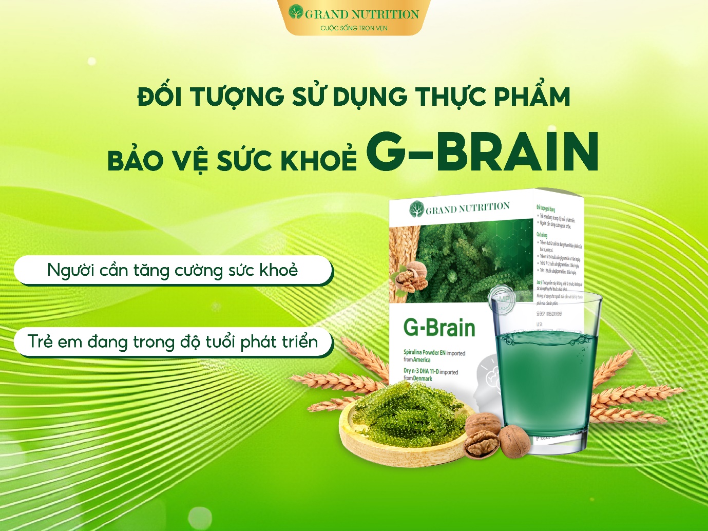 Thực phẩm bảo vệ sức khỏe G-Brain của Grand Nutrition - Thương hiệu Cốm trí não số 1 Việt Nam 2022 - 3