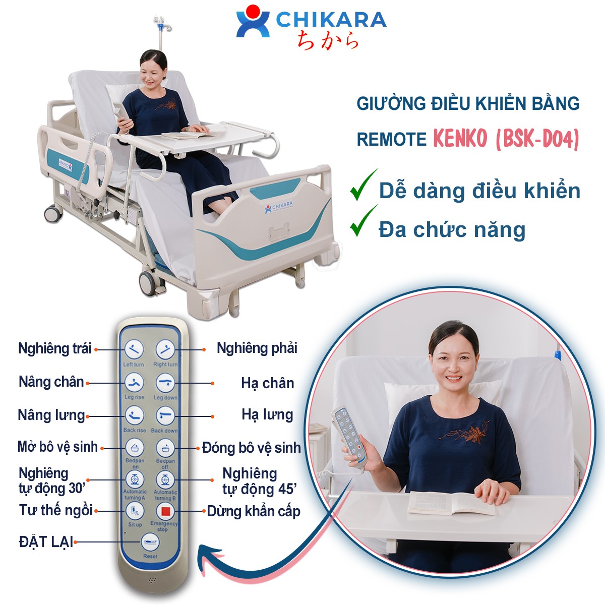 Giường Y tế Chikara – trợ thủ đắc lực chăm sóc người bệnh - 3