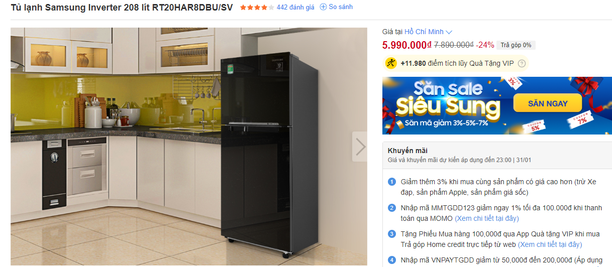 Tủ lạnh Samsung Inverter đồng loạt giảm giá gần Tết, lên tới 23 triệu đồng - 2