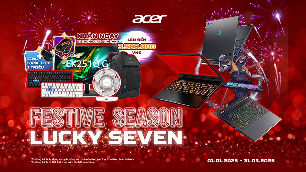 FESTIVE SEASON - LUCKY SEVEN: Cơ hội săn quà siêu hấp dẫn cùng Acer - 1