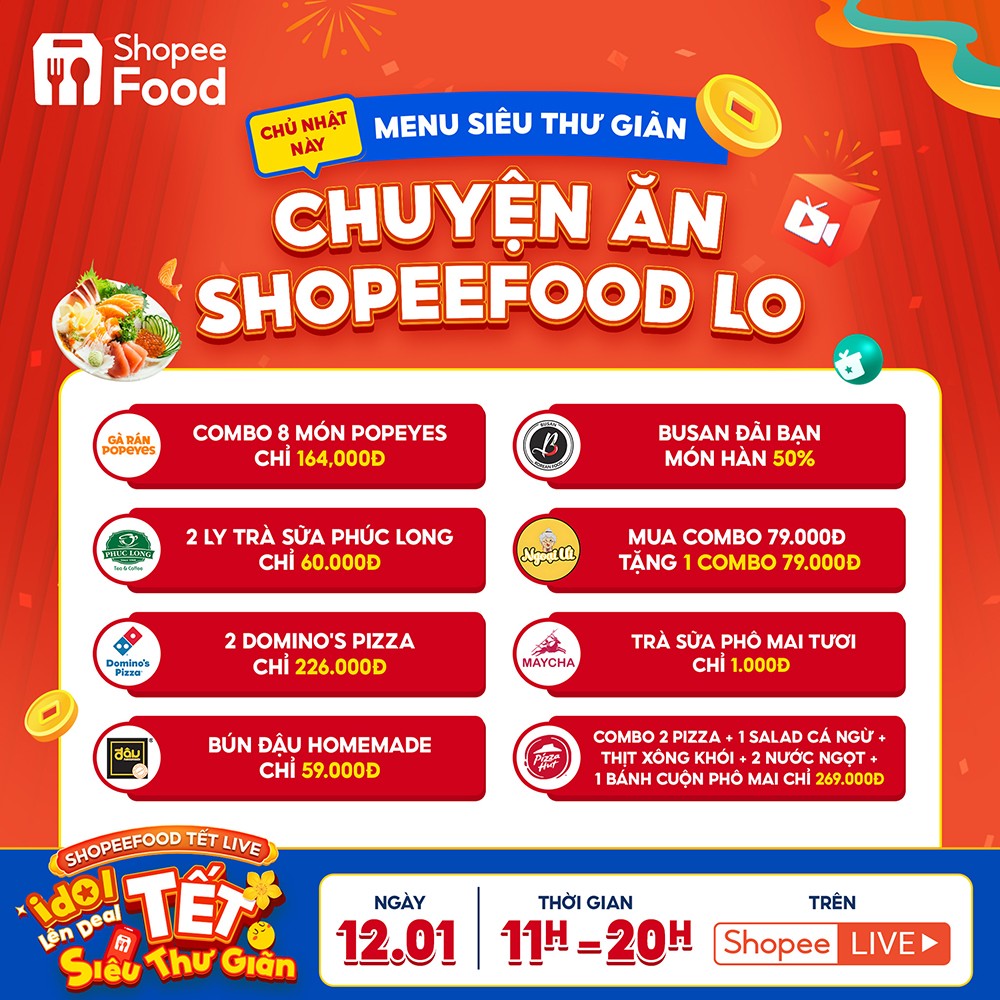 Nhập vai “chill guy”, “chill girl” cực đơn giản với ShopeeFood Tết Live 12.1 - 3