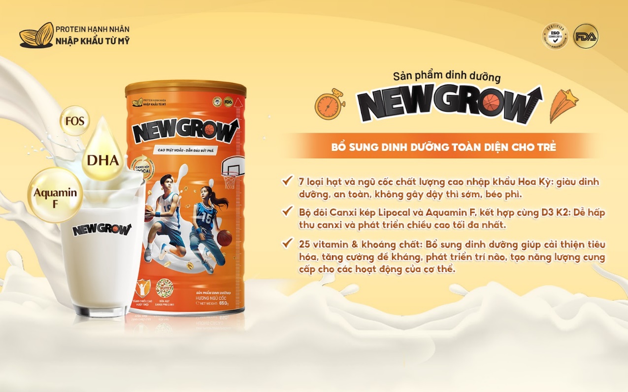 NewGrow - Sữa hạt bổ sung dinh dưỡng giúp trẻ phát triển toàn diện - 1