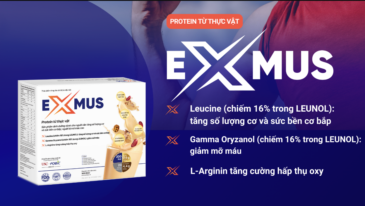 Protein Exmus "Thương hiệu mạnh phát triển quốc gia" dành cho người tiểu đường, mỡ máu - 3