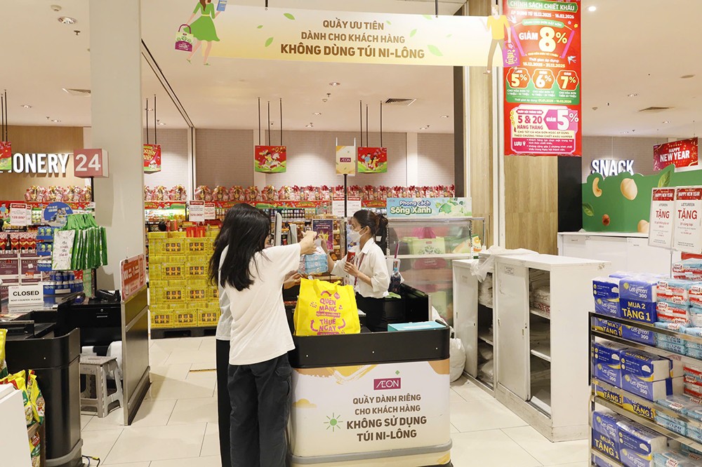 AEON giảm gần 10 triệu giao dịch dùng túi ni-lông trong 5 năm - 2