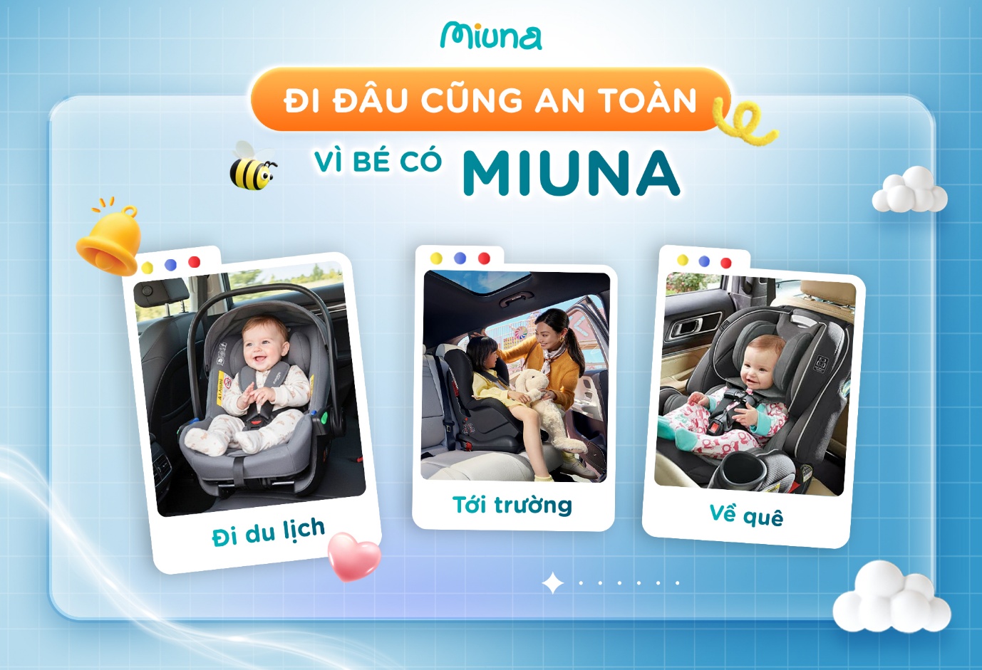 MIUNA – Thương hiệu ghế an toàn cho trẻ em trên ô tô đồng hành cùng bé trên mọi hành trình - 1