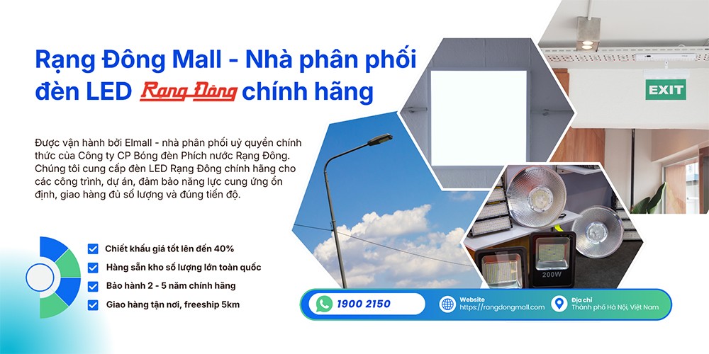 Rạng Đông Mall phân phối đèn LED Rạng Đông chính hãng, chiết khấu hấp dẫn - 1