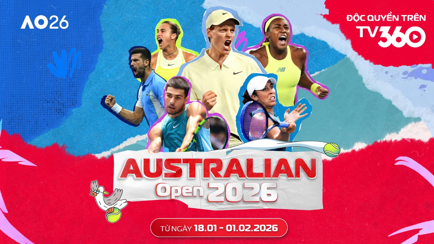 Australian Open siêu kịch tính, TV360 đưa Grand Slam khắc nghiệt nhất đến với khán giả Việt Nam từ 2026-2029 - 1