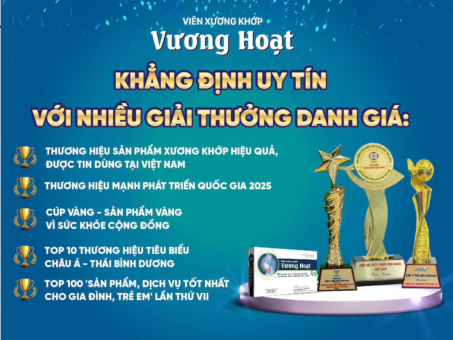 Vương Hoạt tự hào vinh danh “thương hiệu sản phẩm xương khớp hiệu quả, được tin dùng số 1 Việt Nam” - 7