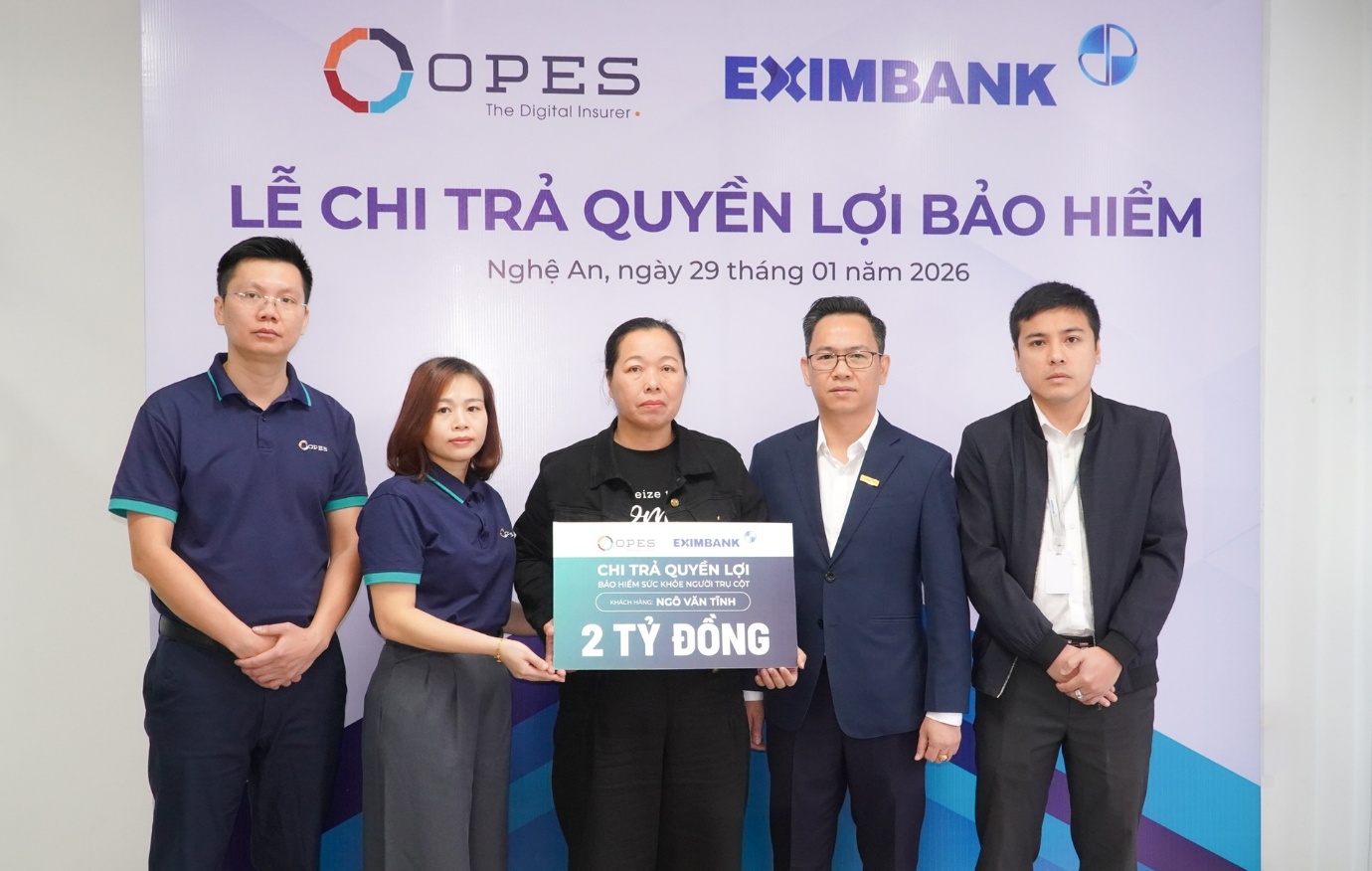 Bảo hiểm số OPES chi trả 2 tỷ đồng khách hàng mua bảo hiểm người vay vốn - 1