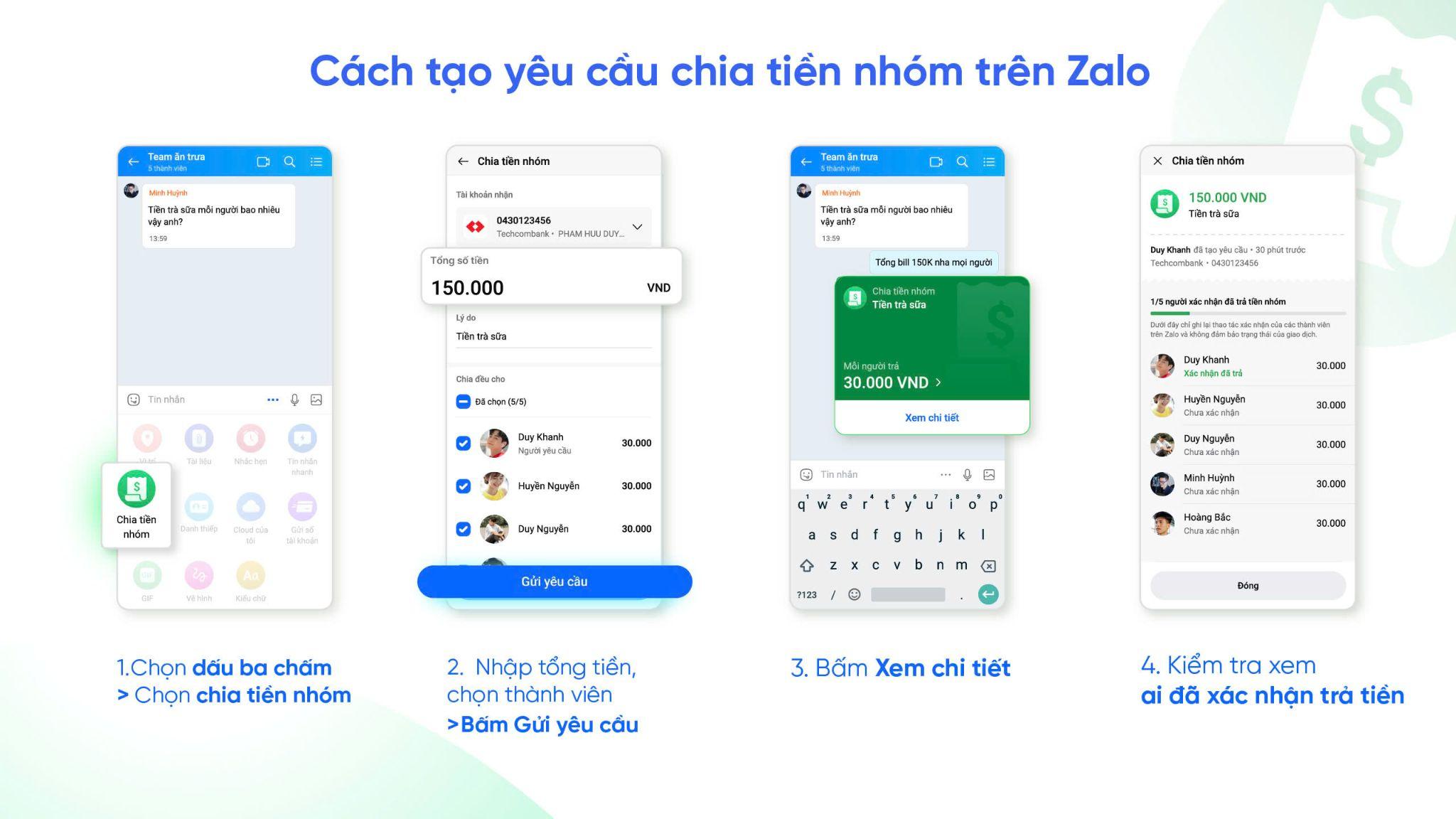 Cách sử dụng tính năng "Chia tiền" trong nhóm chat Zalo - 1
