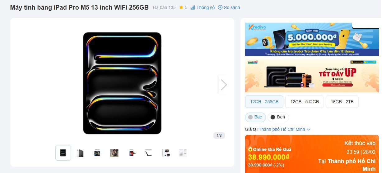 Giá máy tính bảng iPad trước Tết Bính Ngọ: Giảm tới hơn 3 triệu đồng - 1