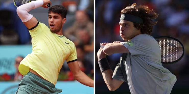 Tennis đỉnh cao thế giới: Alcaraz tranh vé chung kết với Rublev, Mensik so tài Fils - 1