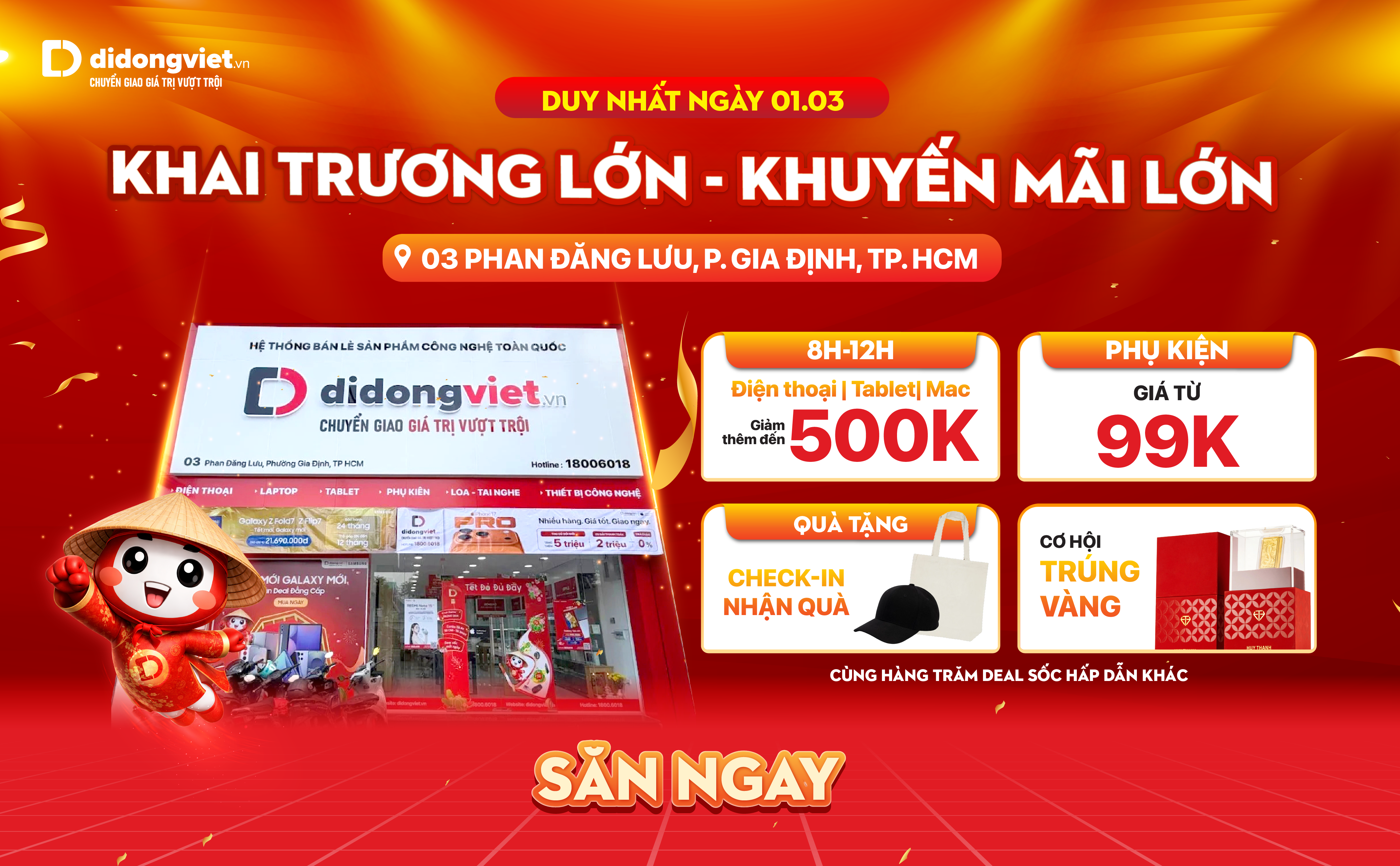 Di Động Việt khai trương cửa hàng mới tại TP.HCM: Nhận vàng may mắn, Samsung S25 Ultra và iPhone 17 Pro Max giá cực hời - 1