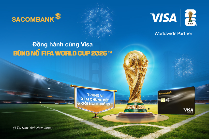 Du lịch Mỹ trọn gói và xem FIFA World Cup 2026™ với thẻ Sacombank Visa - 1