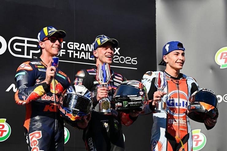 Đua xe MotoGP, Thai GP: Aprilia lập kỷ lục mới, Ducati kết thúc 88 chặng trong top 3 - 5