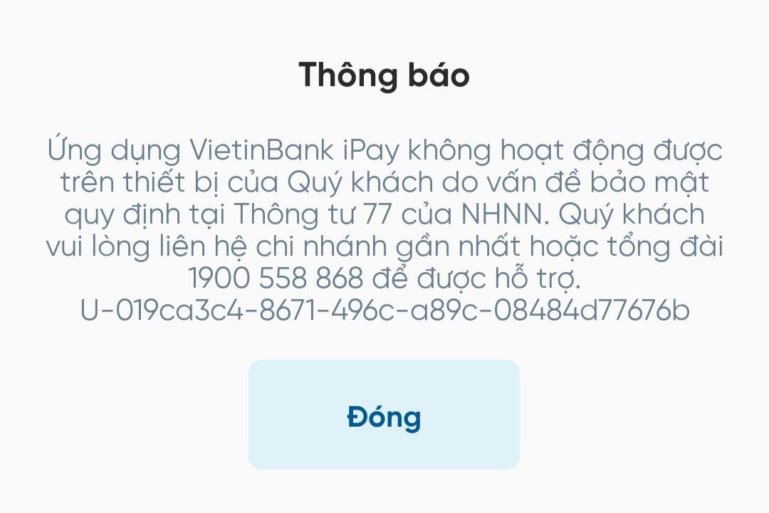 Điện thoại xách tay trước nguy cơ bị chặn ứng dụng ngân hàng và các dịch vụ công - 1