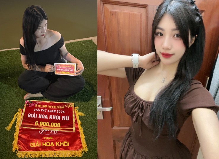 Hot girl Anh Thơ giật giải "Hoa khôi", hội vật làng còn vô số "đóa hồng" đẹp không kém - 1