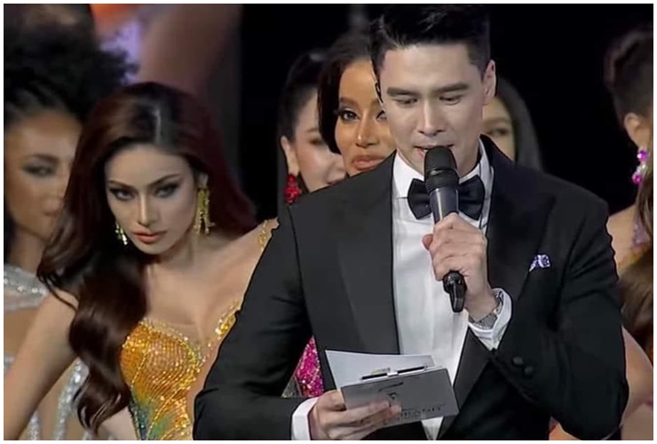 Nam thần bị thí sinh &#34;nhìn trộm&#34; ở chung kết Hoa hậu Hòa bình Thái Lan là ai? - 2