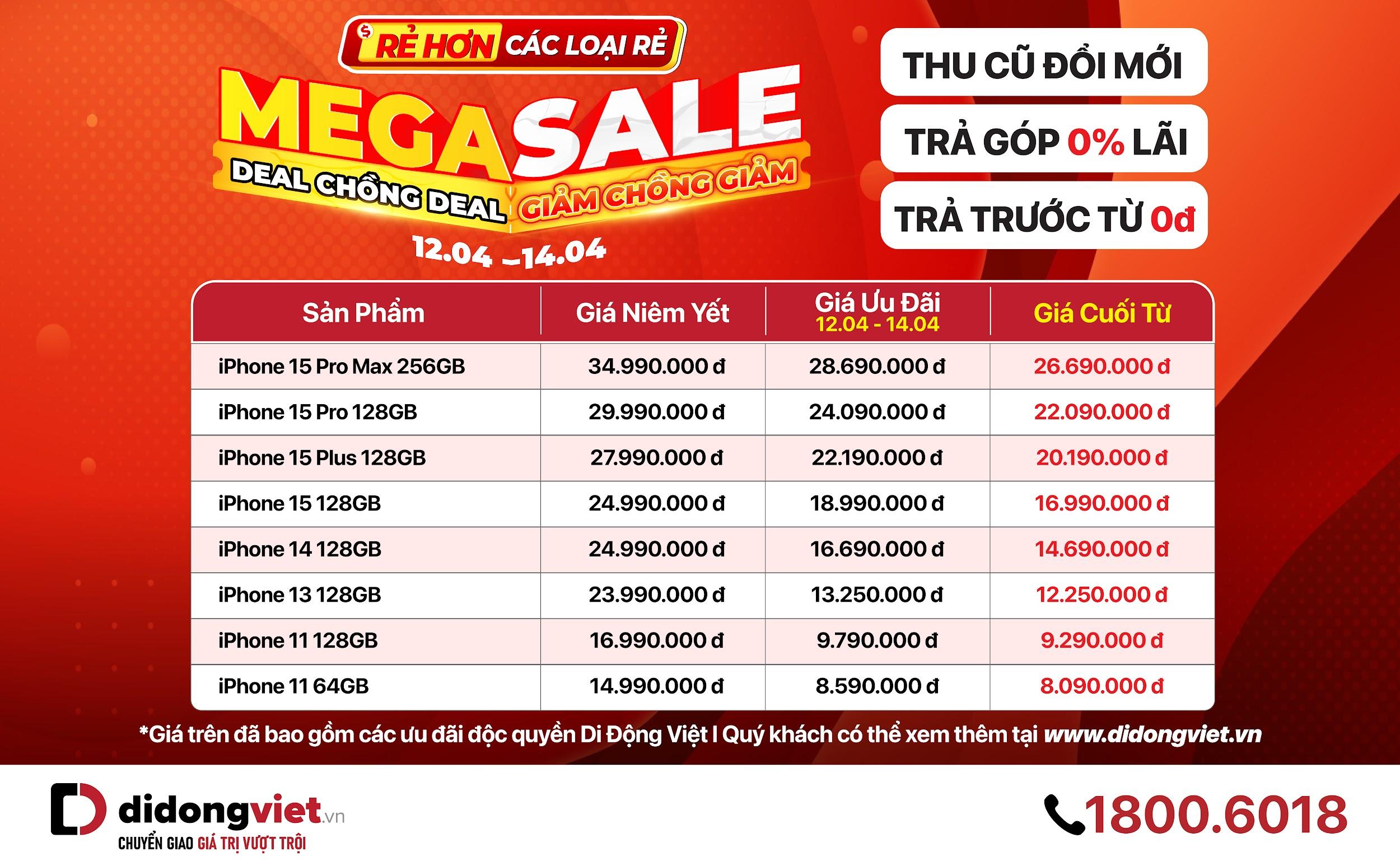 Mega Sale tháng 4: Điện thoại giảm đến 10 triệu đồng, tặng Galaxy Fit 3 0Đ, deal chồng deal giảm thêm đến 1 triệu đồng - 3