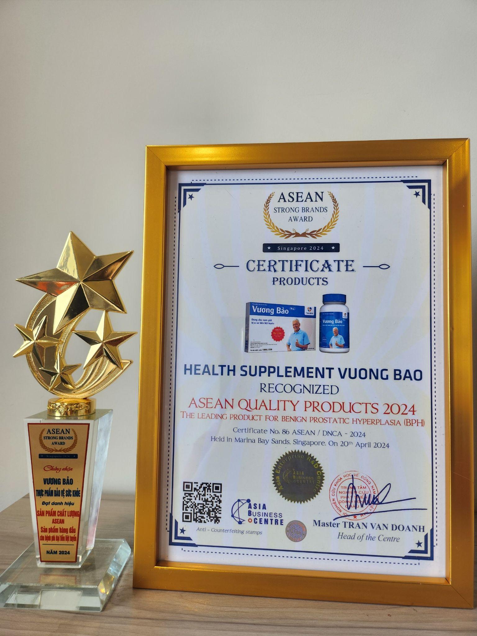 Sản phẩm Vương Bảo nhận giải thưởng chất lượng ASEAN 2024 - 1