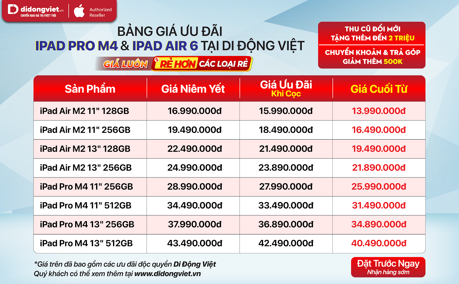 Giá chính thức của iPad 2024 tại Việt Nam, chỉ bằng nửa giá iPhone 15 Pro Max - 1