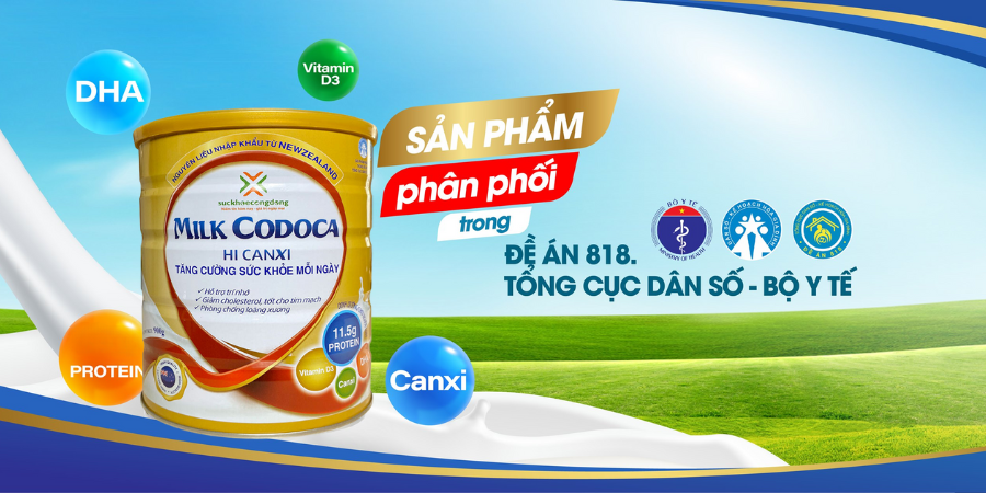 Milk Codoca Hi Canxi - Sản phẩm thuộc Đề án 818 - 1