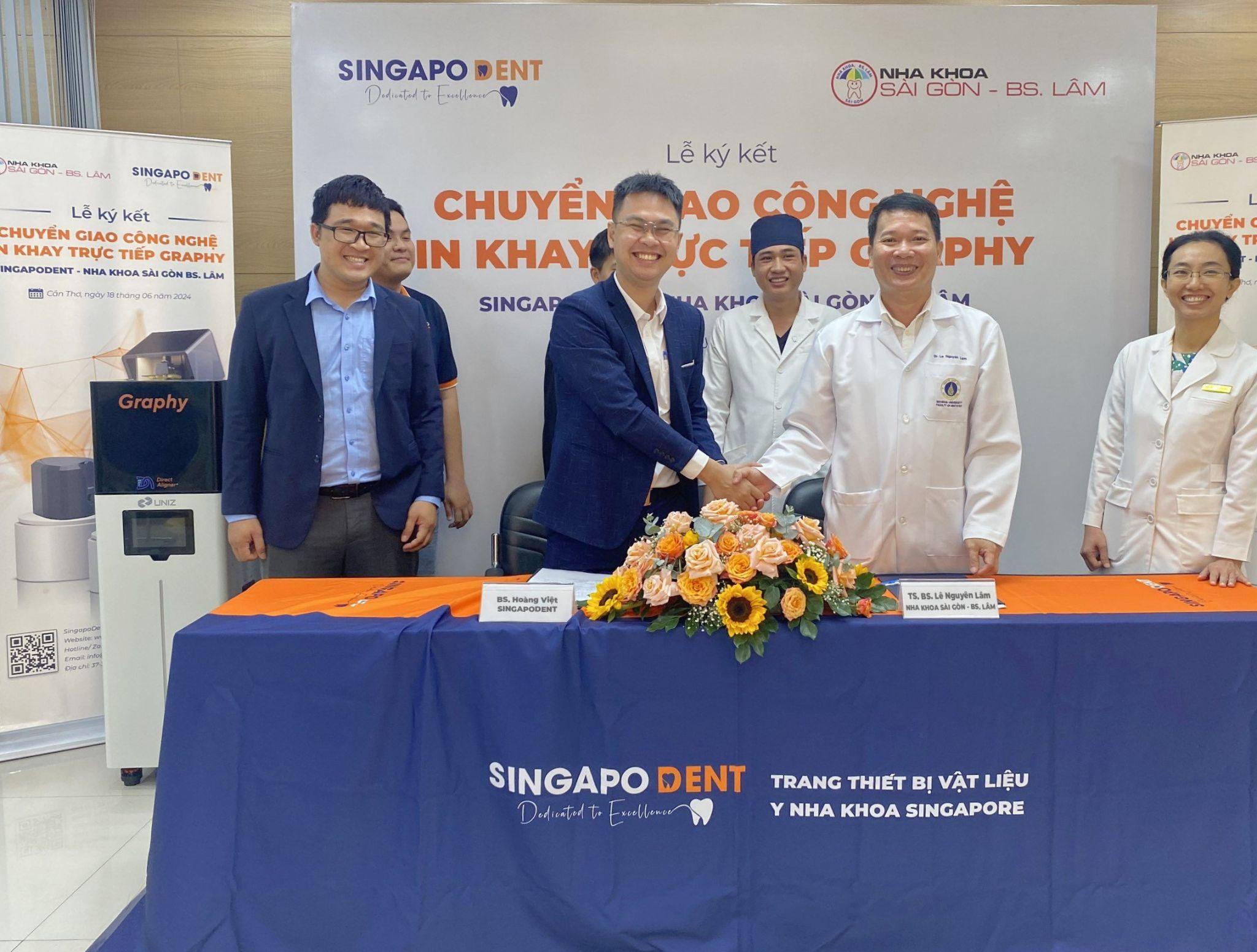 Lễ ký kết chuyển giao công nghệ in 3D trực tiếp giữa SingapoDent và Nha Khoa Sài Gòn - Bác sĩ Lâm - 3