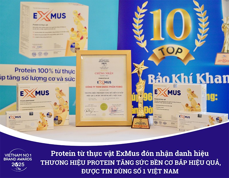 Protein ExMus – Sản phẩm dinh dưỡng chất lượng tự hào vinh danh “Thương hiệu được tin dùng số 1 Việt Nam 2025” - 3