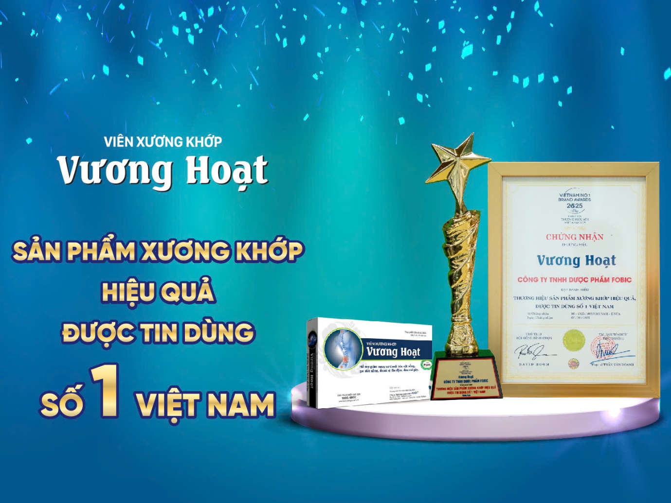Vương Hoạt tự hào vinh danh “Thương hiệu sản phẩm xương khớp hiệu quả, được tin dùng số 1 Việt Nam” - 1