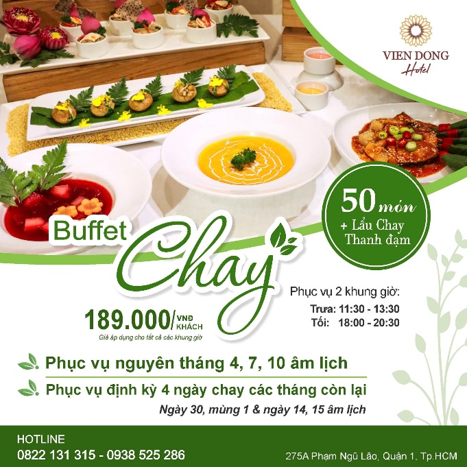 Dừng chân nơi bình yên, thưởng thức buffet chay Khách sạn Viễn Đông - 1