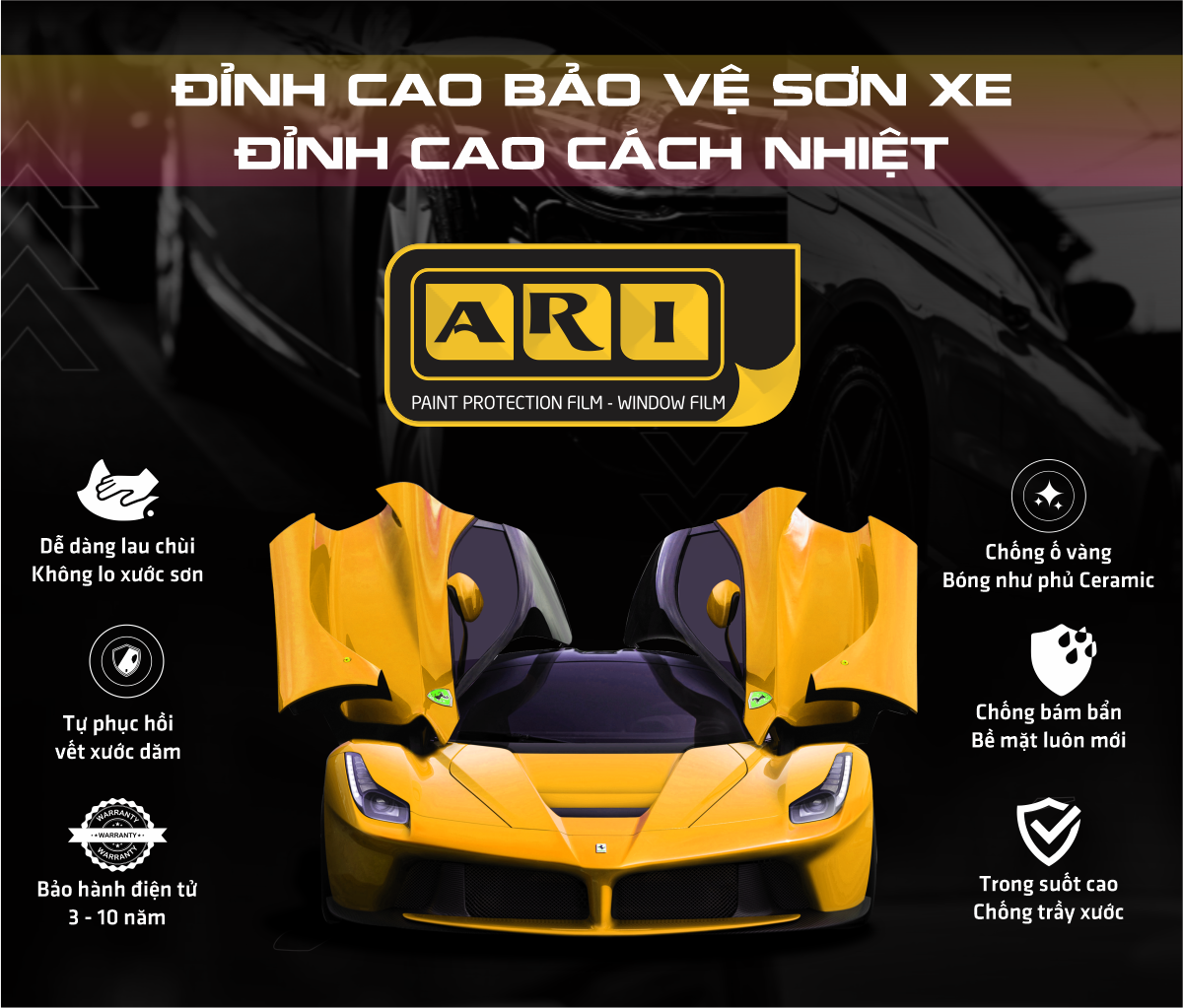 ARI - Thương hiệu dẫn đầu về công nghệ bảo vệ ô tô: PPF & Phim cách nhiệt chuẩn Mỹ - 1