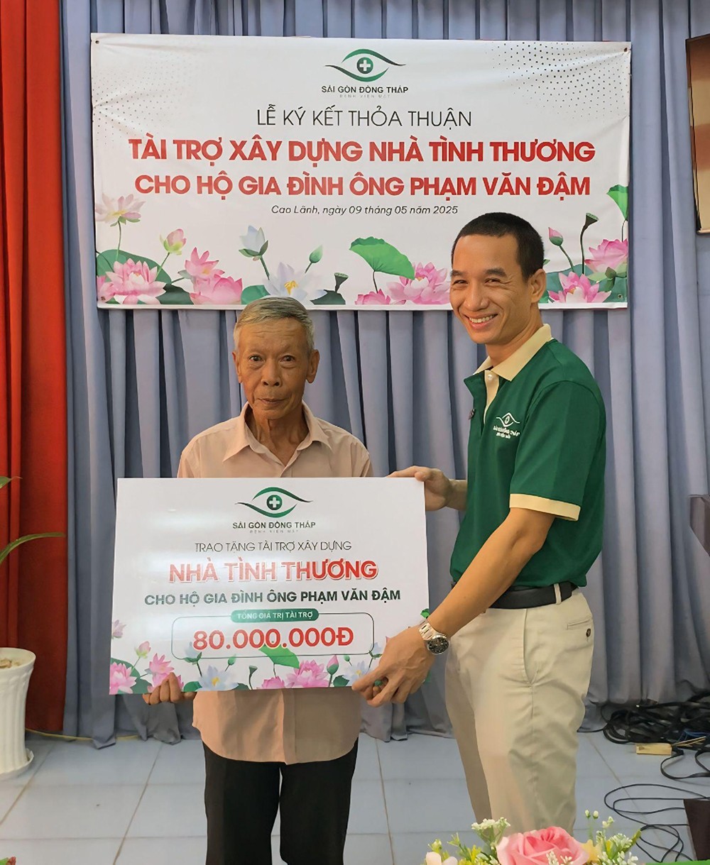 Bệnh viện Mắt Sài Gòn Đồng Tháp hỗ trợ xây nhà tình thương cho người dân khó khăn tại Cao Lãnh - 3
