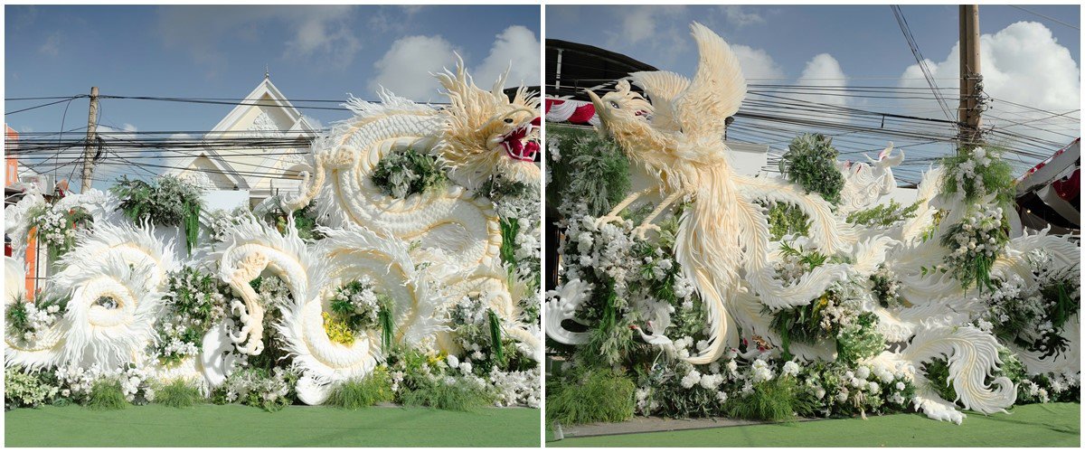 Chiêm ngưỡng cổng cưới long phụng “khủng” dài 18m gây sốt ở Long An, người đứng sau siêu phẩm này là ai? - 5