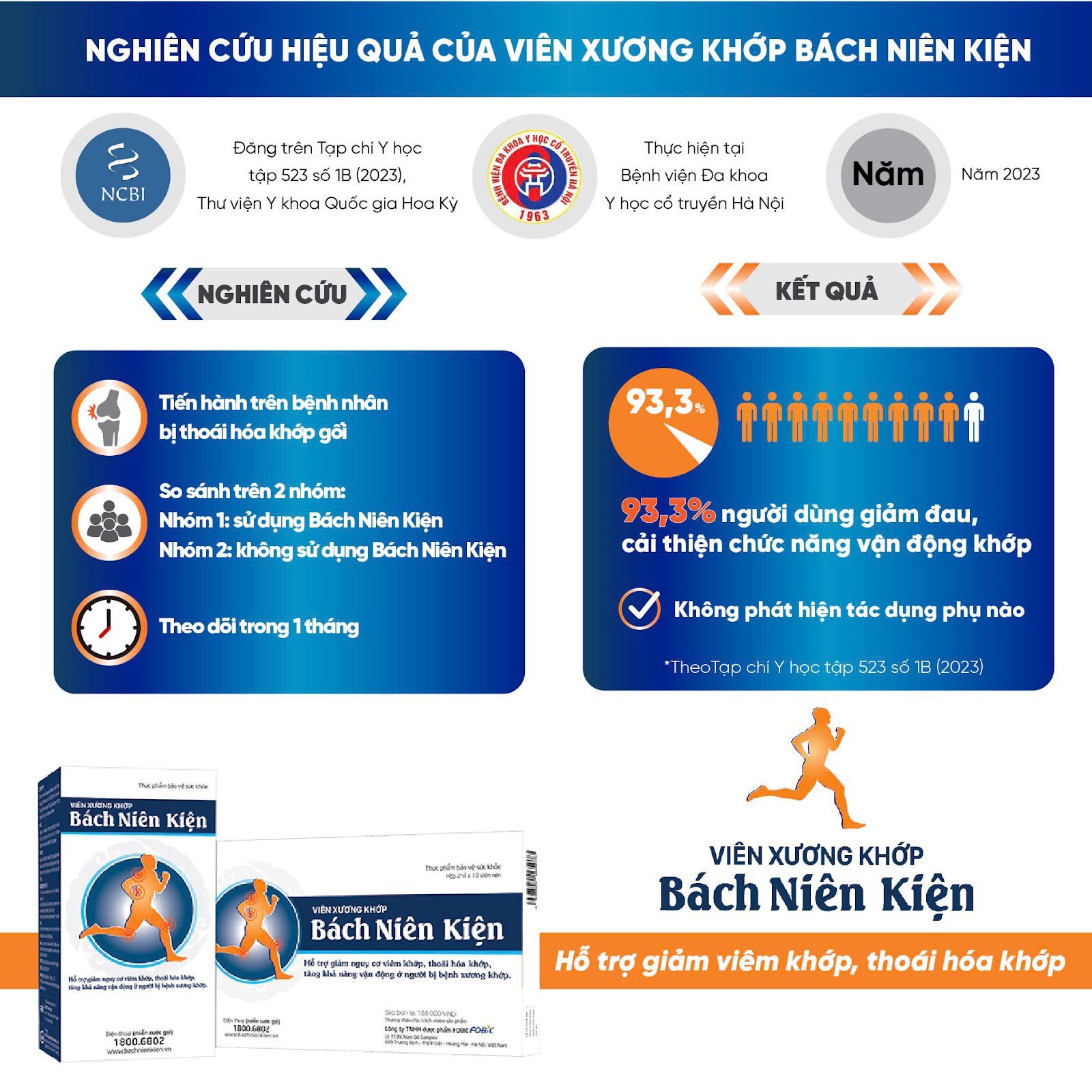 Nghiên cứu của viên xương khớp Bách Niên Kiện được Thư viện Y khoa Hoa Kỳ đánh giá cao - 2