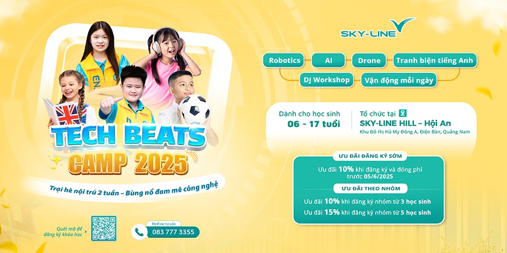 TECH BEATS CAMP 2025 - Trại hè công nghệ và đa giác quan: Khơi dậy đam mê, cho con một mùa hè bổ ích - 1