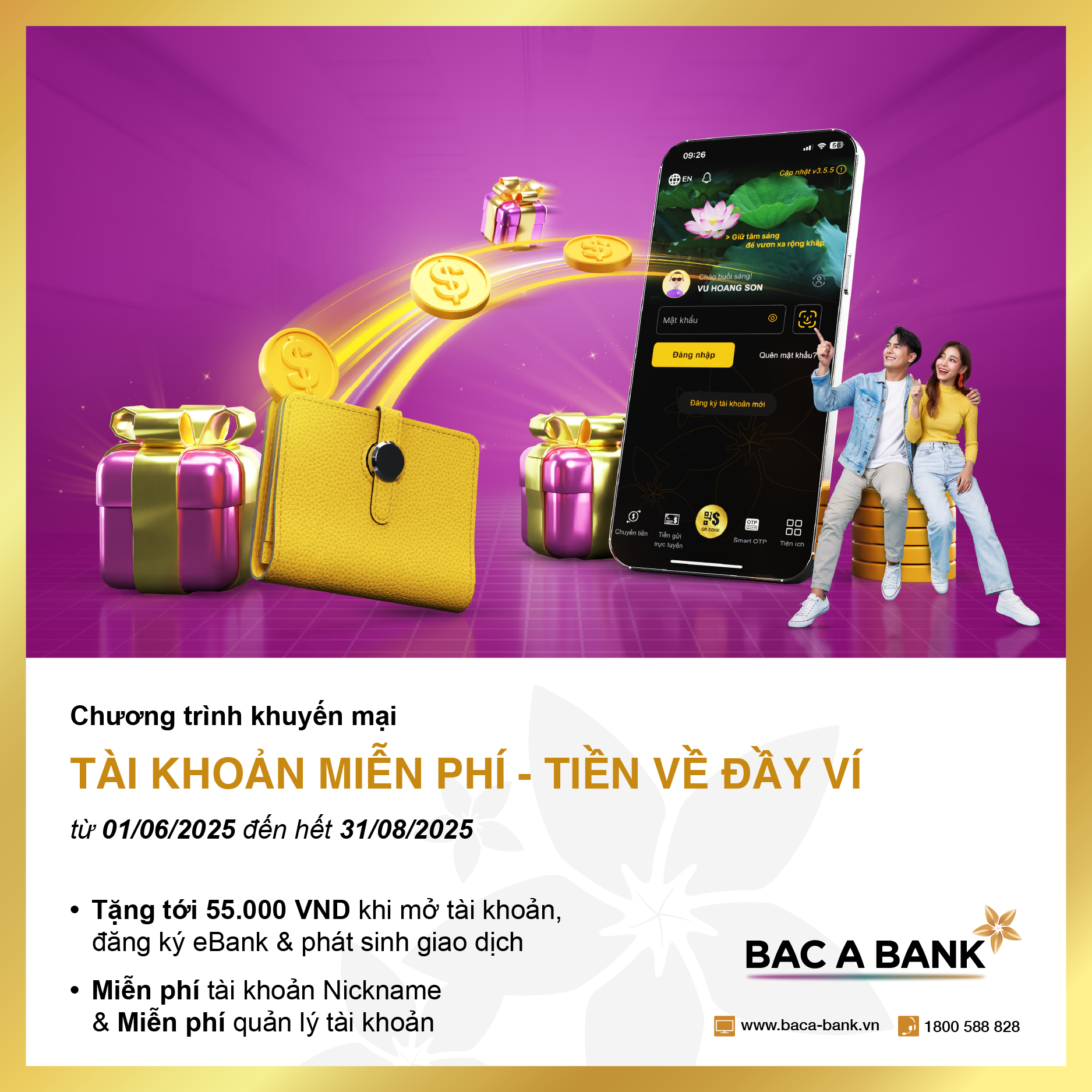 Bùng nổ ưu đãi: 6000 quà tặng đặc biệt tri ân chủ tài khoản BAC A BANK - 1