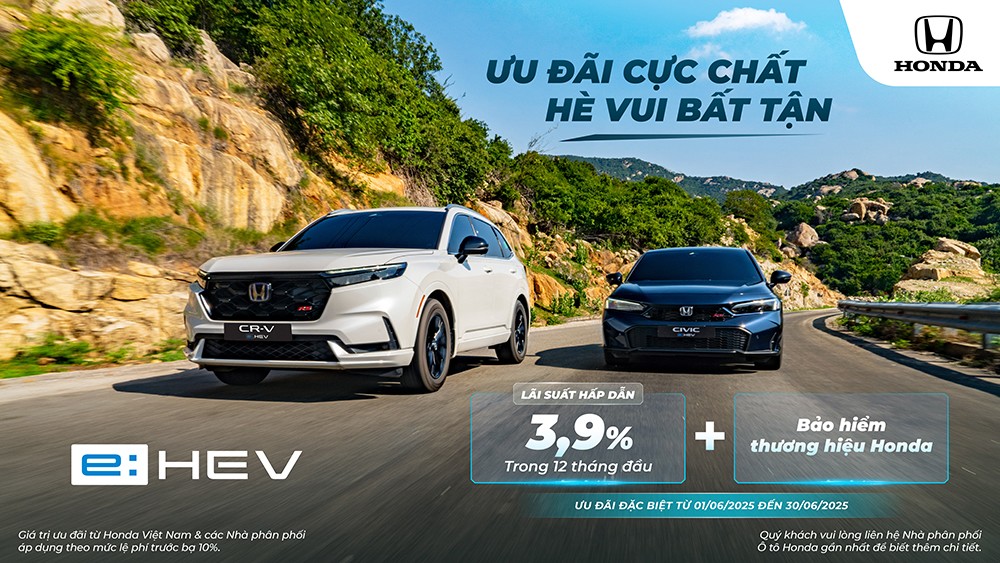 Honda khuyến mại lớn các dòng xe ô tô trong tháng 6 - 2