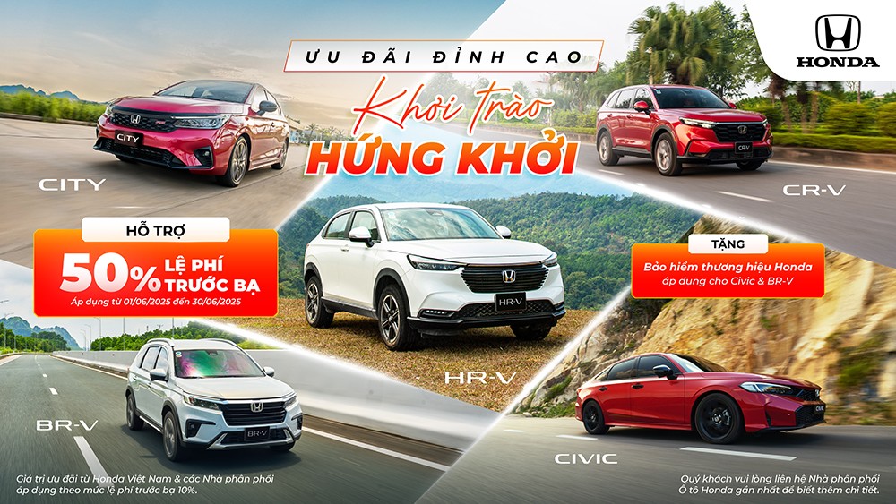 Honda khuyến mại lớn các dòng xe ô tô trong tháng 6 - 1