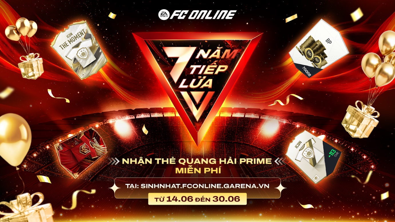 FC Online mừng sinh nhật 7 tuổi: Tặng thẻ Quang Hải Prime cùng hàng loạt quà xịn tri ân game thủ Việt Nam - 1