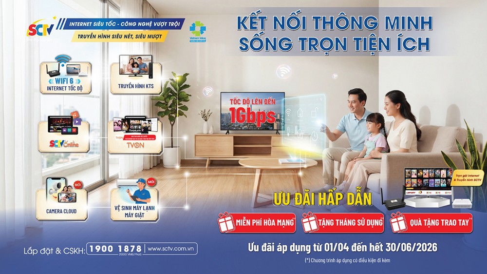 SCTV tung loạt ưu đãi khủng Quý II/2026: Tăng gấp đôi tốc độ, thêm quà, giữ nguyên giá - 1