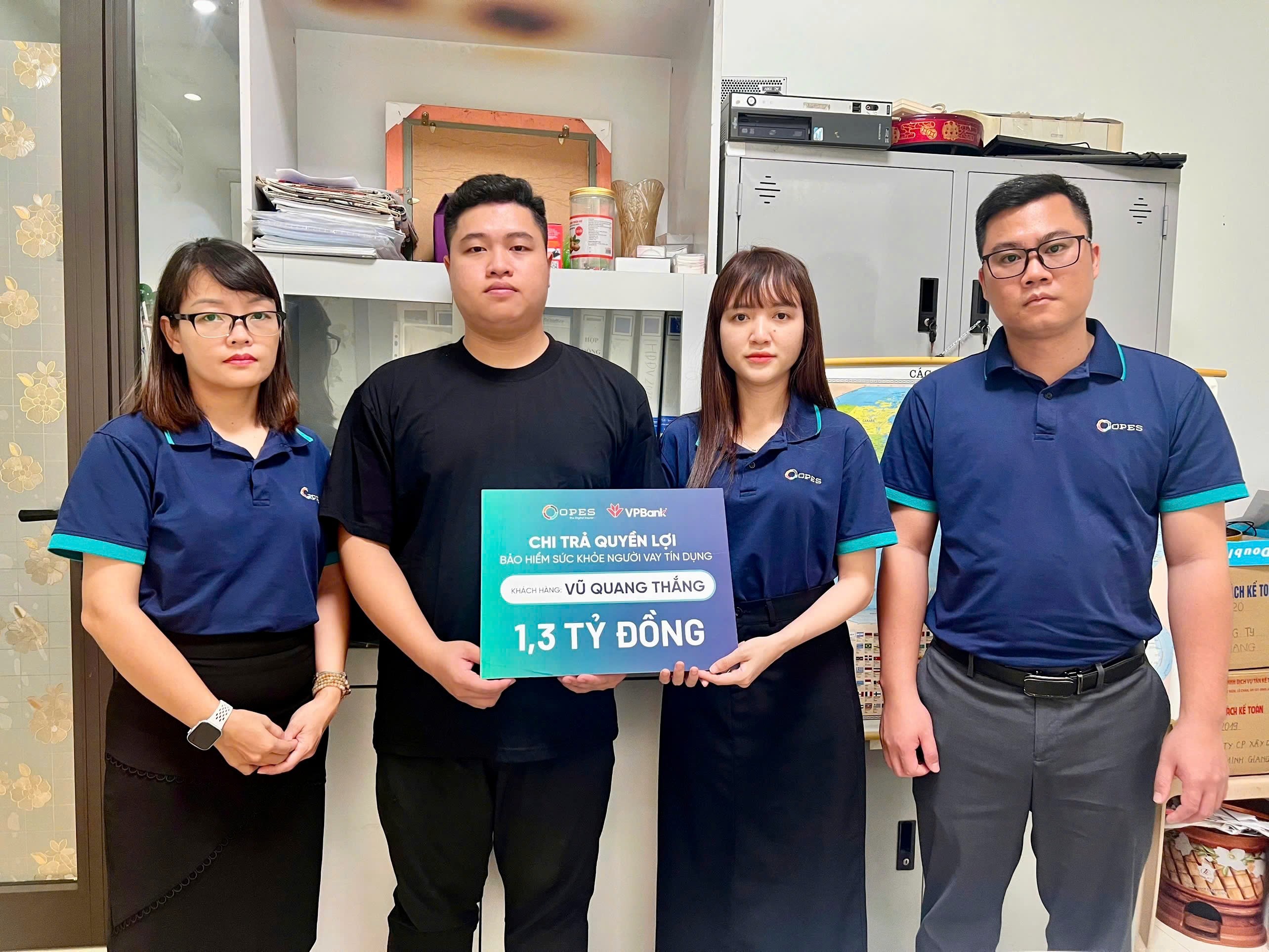 OPES chi trả 1,3 tỷ đồng bảo hiểm cho chủ doanh nghiệp tại Hải Phòng - 1