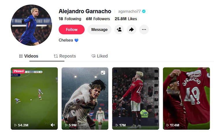 Garnacho bất ngờ xóa hết ảnh Chelsea, ôn lại kỷ niệm xưa với MU - 1