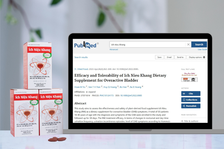 Ích Niệu Khang - Giải pháp hỗ trợ giảm tiểu đêm của Việt Nam được đăng trên Thư viện y khoa Hoa Kỳ Pubmed - 1