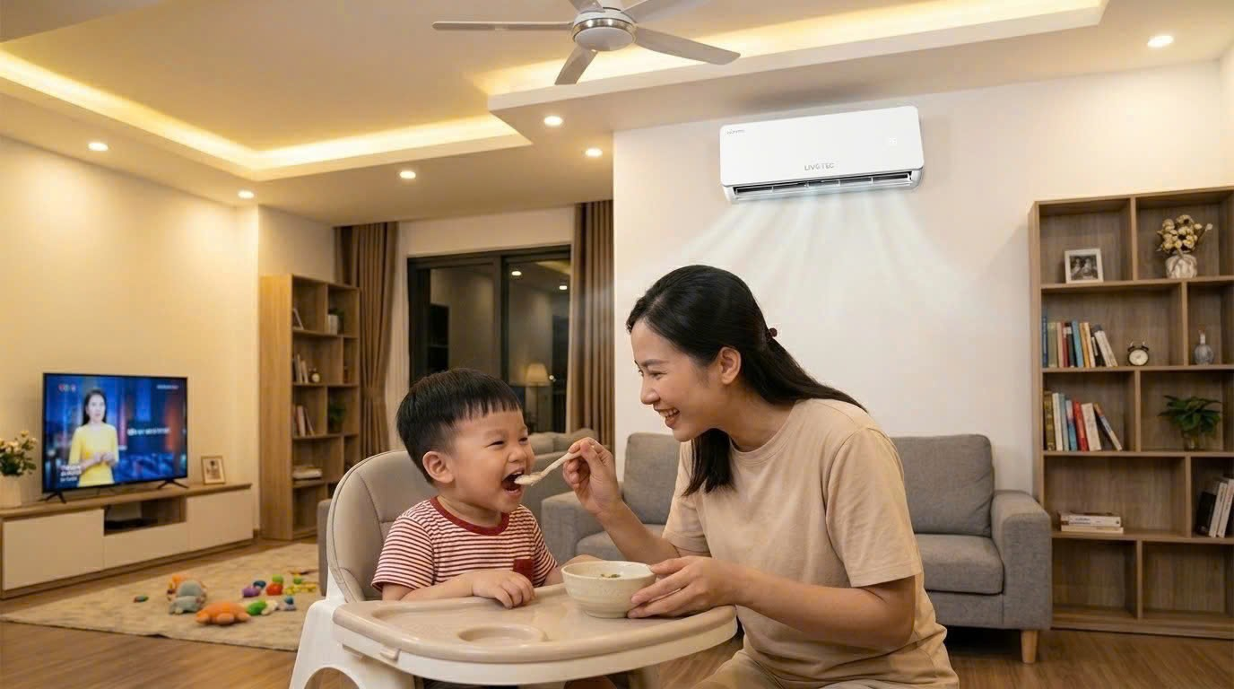 3 chia sẻ chân thực về điều hòa Livotec Inverter DHV-Series: Lạnh và êm ru như bàn tay mẹ - 2