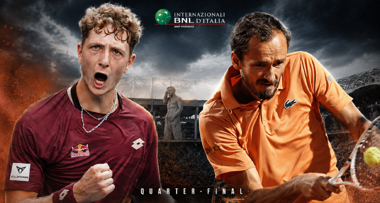 Tennis đỉnh cao Rome Open: Sinner chờ phá kỷ lục Djokovic, Medvedev đối đầu “ngựa ô” - 2