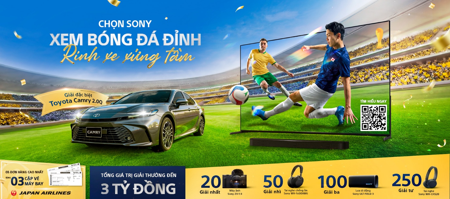 Nâng cấp khán đài tại gia cùng Sony, cơ hội sở hữu Toyota Camry hơn 1,2 tỷ đồng - 1