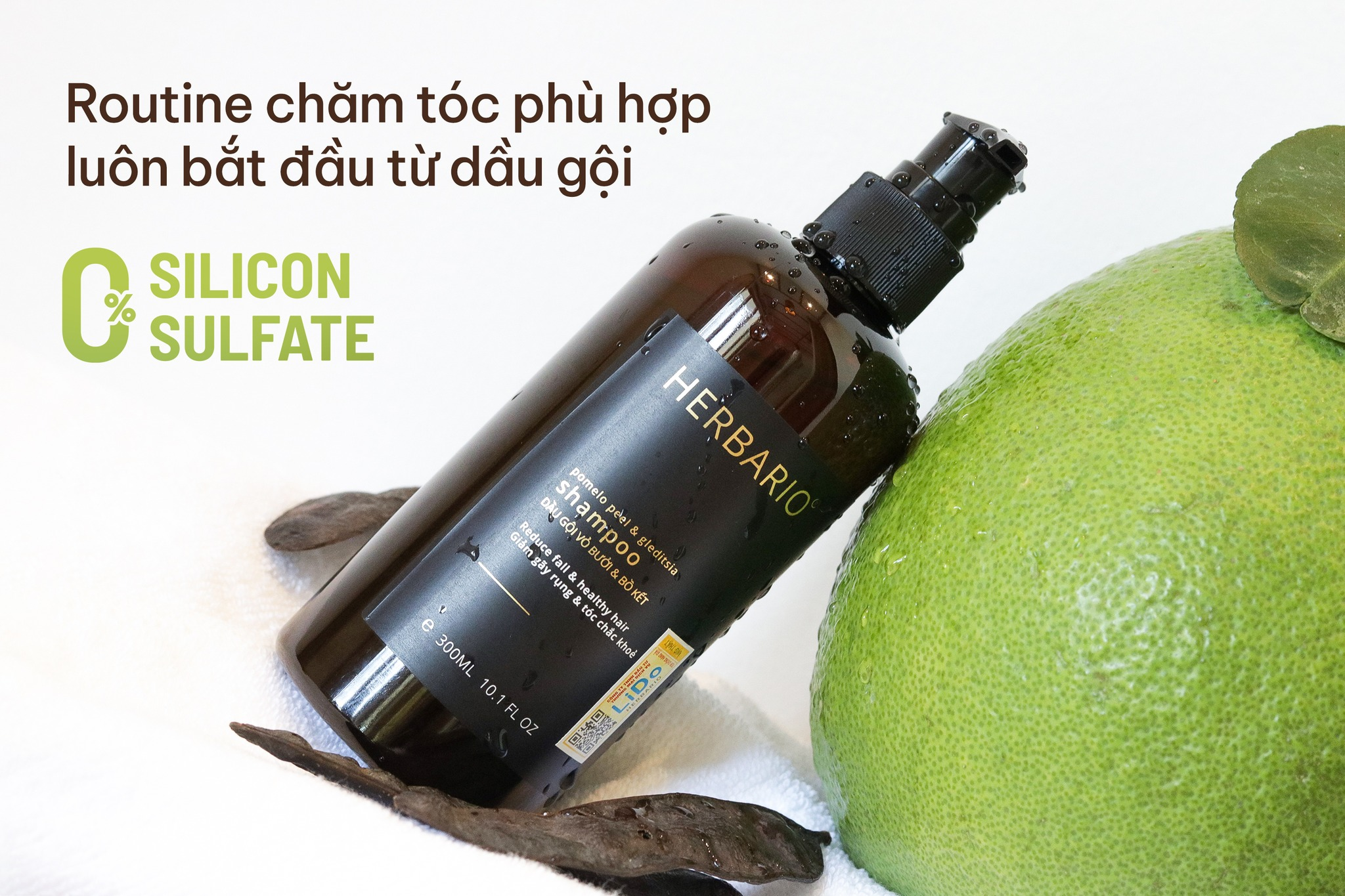 Dầu gội Vỏ Bưởi & Bồ Kết Herbario: Không còn nỗi lo tóc gãy rụng, khô xơ với công thức đột phá không Silicon, không Sulfate - 1