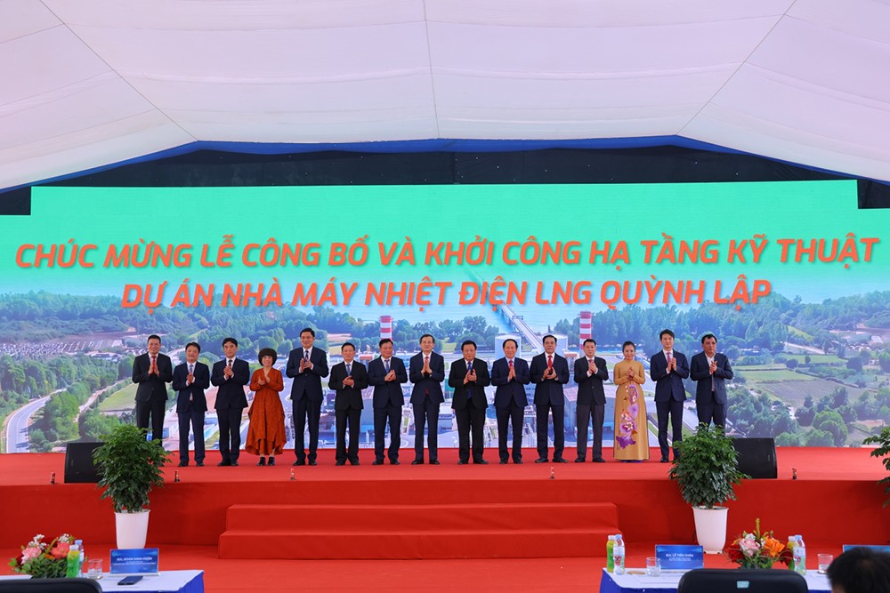 Khởi công hạ tầng kỹ thuật Nhà máy điện LNG Quỳnh Lập - 1