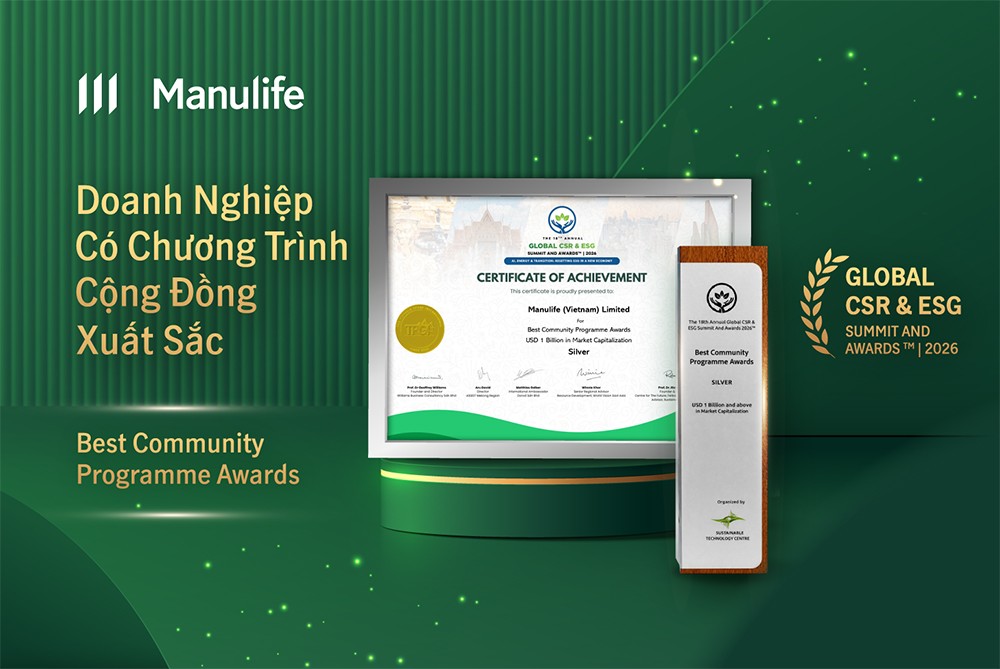 Manulife Việt Nam nhận giải thưởng quốc tế về hoạt động cộng đồng - 1